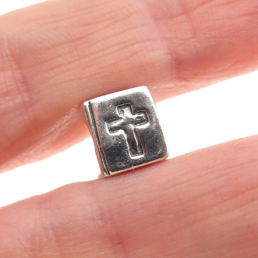 Pandora 925 Sterling Silver Cross Bible Slide Bead Charm
